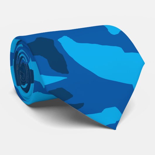Turquoise camouflage blue camo ネクタイ (ロール)