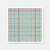 Turquoise checkered classic pattern. スタンダードカクテルナプキン (正面)