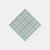 Turquoise checkered classic pattern. スタンダードカクテルナプキン (角)