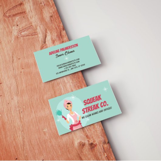 Turquoise Cleaner Cleaning 名刺