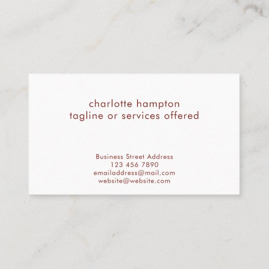 Turquoise & Copper Unique Cool Groovy Custom 名刺 (裏面)