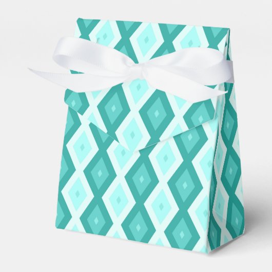 Turquoise diamond pattern フェイバーボックス (正面サイド)