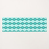 Turquoise diamond pattern ヨガマット (裏面(横))