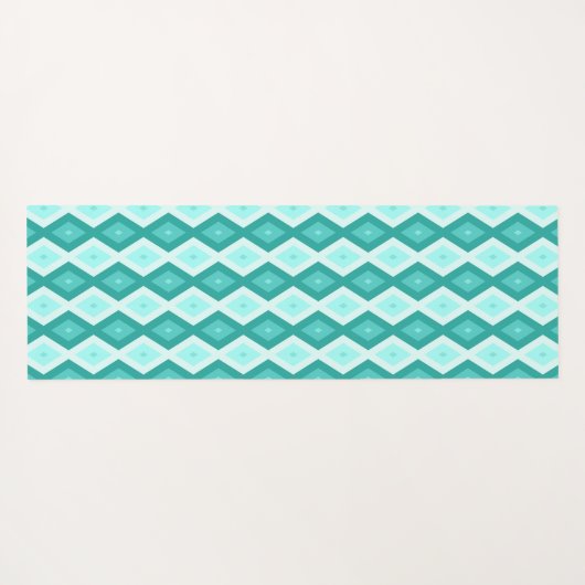 Turquoise diamond pattern ヨガマット (裏面(横))