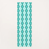 Turquoise diamond pattern ヨガマット (正面)