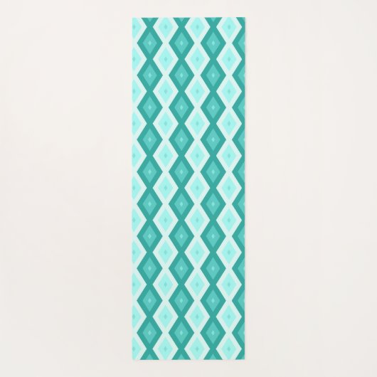 Turquoise diamond pattern ヨガマット (裏面)