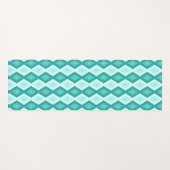 Turquoise diamond pattern ヨガマット (正面(横))