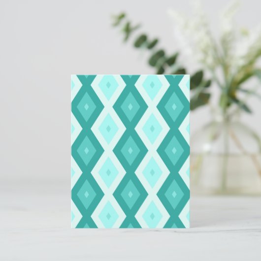 Turquoise diamond pattern 出欠カード (スタンド正面)