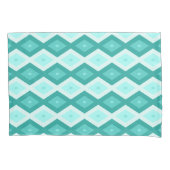 Turquoise diamond pattern 枕カバー (正面)