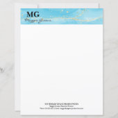 Turquoise Dreams Custom Stationery Paper (正面)