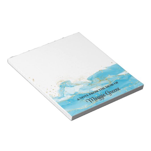 Turquoise Dreams Pageant Stationery Small Notepad ノートパッド (アングル)