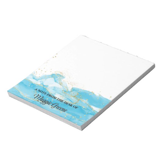 Turquoise Dreams Pageant Stationery Small Notepad ノートパッド (回転)
