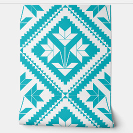 Turquoise Floral Quilt 壁紙