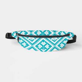 Turquoise Floral Quilt Fanny Pack ファニーパック