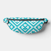 Turquoise Floral Quilt Fanny Pack ファニーパック (レイダウン)