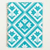Turquoise Floral Quilt Planner プランナー手帳 (正面)