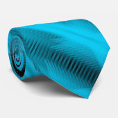 Turquoise Futuristic Abstract Diagonal Pattern Art ネクタイ (ロール)