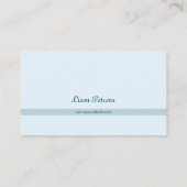 Turquoise Gold Floral Botanical Watercolor 名刺 (裏面)