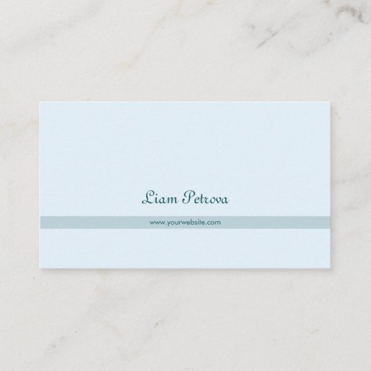 Turquoise Gold Floral Botanical Watercolor 名刺 (裏面)