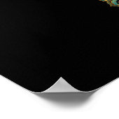 Turquoise Gold Lotus Mandala Eye Art - Graphic ポスター (角)