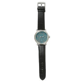 Turquoise Gold Marble Pattern Watch  腕時計 (フラット)