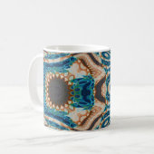 Turquoise Gold Sun Southwestern Art コーヒーマグカップ (正面左)