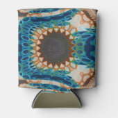 Turquoise Gold Sun Southwestern Art 缶クーラー (正面)