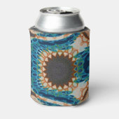 Turquoise Gold Sun Southwestern Art 缶クーラー (缶裏面)