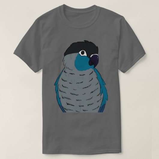Turquoise green cheek conure tシャツ (デザイン正面)