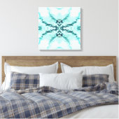 Turquoise Harmony – Artistic Duvet Cover キャンバスプリント (インサイチュ (寝室))