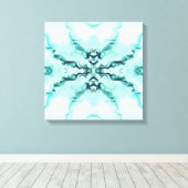 Turquoise Harmony – Artistic Duvet Cover キャンバスプリント (インサイチュ (ウッドフロア))