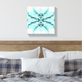 Turquoise Harmony – Artistic Duvet Cover キャンバスプリント (インサイチュ (寝室))