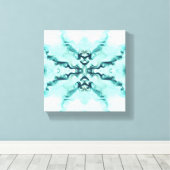 Turquoise Harmony – Artistic Duvet Cover キャンバスプリント (インサイチュ (ウッドフロア))