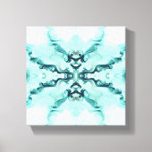 Turquoise Harmony – Artistic Duvet Cover キャンバスプリント (正面)