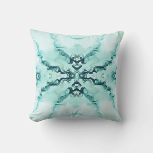 Turquoise Harmony – Artistic Duvet Cover クッション (正面)