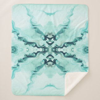 Turquoise Harmony – Artistic Duvet Cover シェルパブランケット