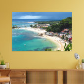 Turquoise Haven of Morro de São Paulo キャンバスプリント (インサイチュ (リビング))