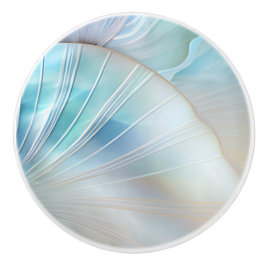 Turquoise Iridescent Holographic Shells セラミックノブ