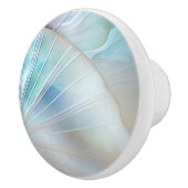 Turquoise Iridescent Holographic Shells セラミックノブ (右)