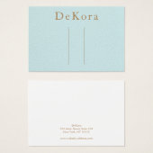 Turquoise Leather Hair Clip Display Holder (正面&裏面)