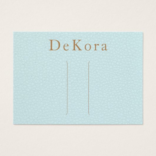 Turquoise Leather Hair Clip Display Holder (正面)