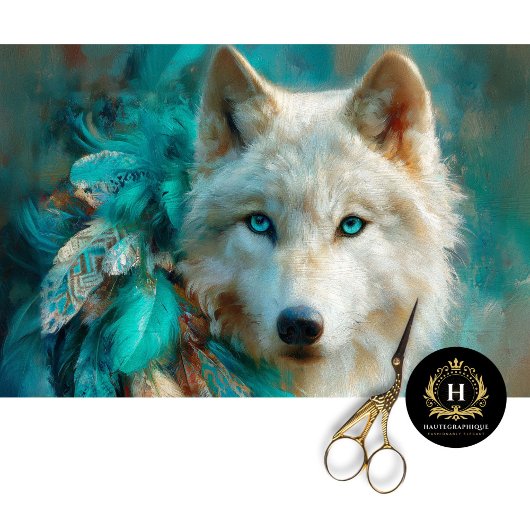 Turquoise Lodge Arctic Wolf Portrait 薄葉紙