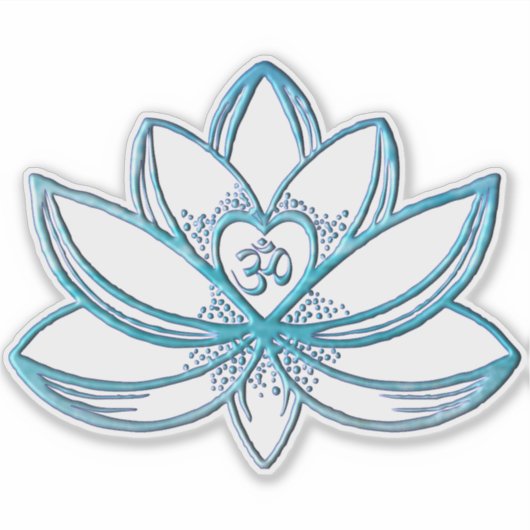 Turquoise Lotus  シール (正面)