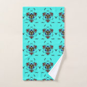 Turquoise Luxury Mandala" バスタオルセット (ハンドタオル)