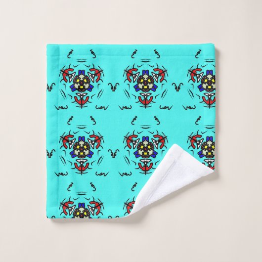 Turquoise Luxury Mandala" バスタオルセット (ウォッシュタオル)