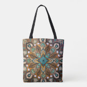 Turquoise Mandala Tote トートバッグ (裏面)
