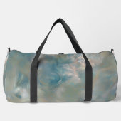 Turquoise Marble Swirl Pattern ダッフルバッグ (正面)
