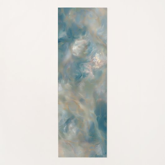 Turquoise Marble Swirl Pattern ヨガマット (正面)