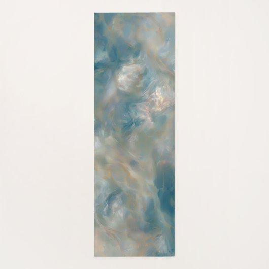 Turquoise Marble Swirl Pattern ヨガマット (裏面)