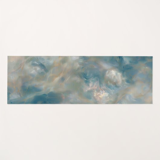 Turquoise Marble Swirl Pattern ヨガマット (正面(横))